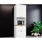 Paneleiro de Cozinha Modulado Americana c/ 2 Portas e 2 Gavetas (1 Forno) 71.5cm Branco/Nature - Henn