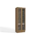 Paneleiro de Cozinha Modulado Botanic M628 c/ 2 Portas Vidro e 1 Gaveta 50cm Nogueira/Fendi - Kappesberg