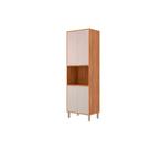 Paneleiro de Cozinha Modulado Esplêndida Torre Quente c/ 4 Portas e 1 Nicho p/ Forno 70cm Cinamomo/Off White - MGM