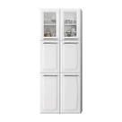 Paneleiro Duplo 6 Portas Com Vidro IPLDV-70 Luce Itatiaia Branco Neve Paneleiro Duplo 6 Portas Com Vidro IPLDV-70 Luce Itatiaia Branco Neve