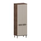 Paneleiro Duplo 70cm 4 Portas Luna Luciane Móveis Nogueira Dourado-cinammon