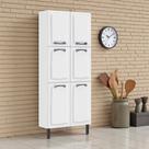 Paneleiro em Aço 6 Portas 80cm New Premium Itatiaia Branco