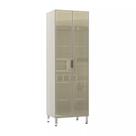 Paneleiro Luciane 70cm Duplo 2 Portas com Vidro Reflecta Bronze Luci