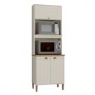 Paneleiro Microondas Tunisia 3 Portas Off White com Canelato Atualle Paneleiro Microondas Tunisia 3 Portas Off White com Canelato Atualle