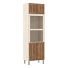 Paneleiro Torre 70 cm 4 Portas ,2 Nichos para Forno e Microondas Sofia Luciane Móveis