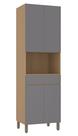 Paneleiro Torre 70 cm com 1 Nicho para Microondas 4 Portas e 1 Gaveta Slim Luciane Moveis Paneleiro Torre 70 cm com 1 Nicho para Microondas 4 Portas e 1 Gaveta Slim Luciane Moveis