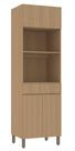 Paneleiro Torre 70 cm com 2 Nichos para Microondas 4 Portas e 1 Gaveta Slim Luciane Moveis Paneleiro Torre 70 cm com 2 Nichos para Microondas 4 Portas e 1 Gaveta Slim Luciane Moveis