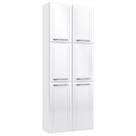 Paneleiros em Aço Topázio 6 Portas 5 Prateleiras Branco - Telasul
