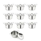 Panelinha Mini Caçarola Inox Couvert Entrada Buffet 10un Panelinha Mini Caçarola Inox Couvert Entrada Buffet 10un