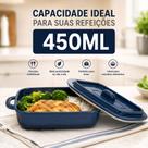 Panelinhas Herméticas Plasticas Multiuso Retagular 1,2 Litros e 450 ML Vedação em Silicone BPA Free