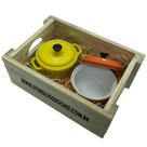 Panelinhas Laranja, Amarelo de Porcelana com engradado para presente