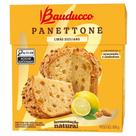 Panettone com Limão Siciliano e Passas Brancas Cobertura Açucarada e Amêndoas Bauducco 500g