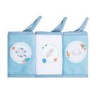 Paninho De Boca Atoalhado Bordado Com Prendedor De Chupeta 30x30cm 03 Unidades Baby Papi Karinho Cor:Planetas
