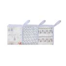 Paninho De Boca Bebe Soft Premium Papi Com Prendedor De Chupeta Kit Com 3 Peças Menino