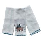 Paninho de Boca Toalha Pano Babete Babita Lenço Fraldinha Fralda Enxoval Higiene Menino Menina Macio Estampado Bordado Presente Kit 3 unidades
