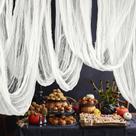 Pano assustador de Halloween RunNico 500 x 85cm - branco
