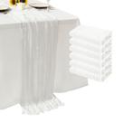 Pano de algodão branco Table Runner Seveups de 10 pés (3 m) - pacote com 6