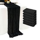 Pano de algodão preto Table Runner Seveups de 10 pés/3 m - pacote com 6