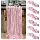 Pano de algodão Table Runner EQfeast Blush 3 m, rosa bebê, 6 peças