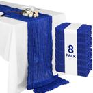 Pano de algodão Table Runner Fixwal azul royal 89x305cm, pacote com 8