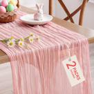 Pano de algodão Table Runner Pureegg, 120", rosa empoeirado, pacote com 2