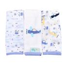 Pano de Boca Bebê Kit c/3 unidades Fralda Algodão Baby Nice Cor: Azul Avião