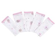 Pano de Boca Bebe Menina Rosa C/5 Enxoval Recém Nascido