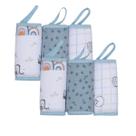 Pano de Boca Bebe Soft Fralda Kit 6 Un 100 Algodão Dinossauro Enxoval Menino Papi