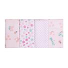 Pano De Boca Karinho C/4 Feminino Rosa/Jardim de Borboletas 3815/1771
