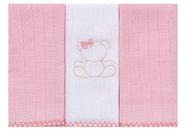 Pano de boca quadriculado 58042623 baby joy classicos liso c/bordado e picueta Pano de boca quadriculado 58042623 baby joy classicos liso c/bordado e picueta