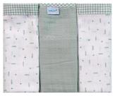 Pano de boca quadriculado baby joy classicos liso c/bordado e picueta 34cmx40cm