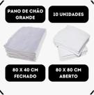 Pano De Chão - 40x80cm - Kit C/ 10un - Extra Grande Atacado Branco