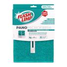 Pano de Chão 60x80cm Grande em Microfibra Com Furo para Rodo Flash Limp FLP7276