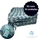 Pano de chão Xadrez 40cm x 62cm kit com 10 unidades