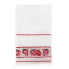 Pano de Copa Dohler Felpudo Jacquard Vida Liso Morango - Branco - 45x70cm