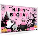 Pano de fundo Avezano Halloween Birthday Pink Happy Boo Day Girls