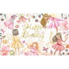 Pano de fundo CANDY CHEF Fairy Birthday Party 180x110 cm