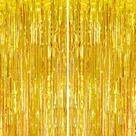 Pano de fundo com franjas metálicas DECOCKRAT Gold Tinsel, 1 x 2 m, pacote com 2 Pano de fundo com franjas metálicas DECOCKRAT Gold Tinsel, 1 x 2 m, pacote com 2