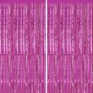 Pano de fundo com franjas metálicas DECOCKRAT HotPink Tinsel, pacote com 1 x 2 m