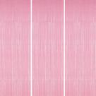 Pano de fundo com franjas metálicas DECOCKRAT, rosa pastel, pacote com 1 x 2,5 m, pacote com 3