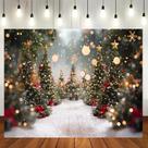Pano De Fundo De Árvore De Natal Para Festas Em Família, Festas De Aniversário E Cabines De Fotos