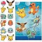 Pano de fundo de festa Amscan Pokémon Multicolor com adereços 59x65cm