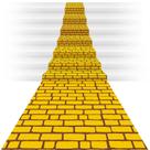 Pano de fundo de parede Chuangdi Halloween Yellow Brick 1,4 x 2,7 m, 3 unidades