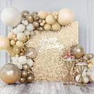 Pano de fundo de parede cintilante Kate Champagne Gold Sequin 24 painéis
