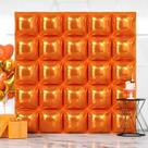 Pano de fundo de parede de balão NISOCY Orange Square Foil x25 Pano de fundo de parede de balão NISOCY Orange Square Foil x25