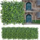 Pano de fundo de parede de grama artificial DOPGIB 10x10 cm Boxwood Green