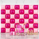 Pano de fundo de parede em balão NISOCY Hot Magenta Pink Foil 48 unidades