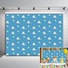 Pano de fundo fotográfico: Fanghui, céu azul, nuvem branca, 150x90cm