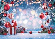 Pano de fundo fotográfico LYCGS Winter Dream Wonderland 210 cm x 150 cm
