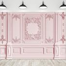 Pano de fundo fotográfico Riyidecor Pink Wedding 2,1 x 1,5 m poliéster